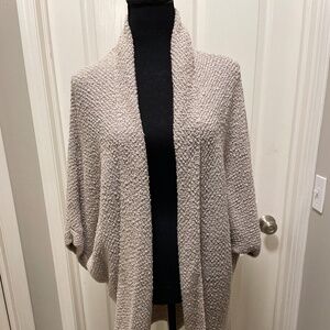 ARITZIA Talula Tan Textured Knit Open Cardigan, Size Medium